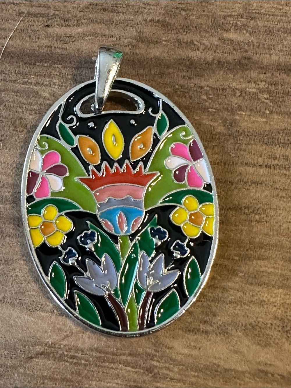 Multicolor Floral Enamel Pendant new
